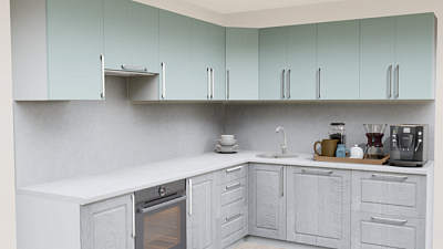 Кухня угловая Ниагара 015 Лиственница Камчатская